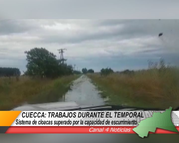 TRABAJOS DE CUECCA DURANTE EL TEMPORAL DE LLUVIAS